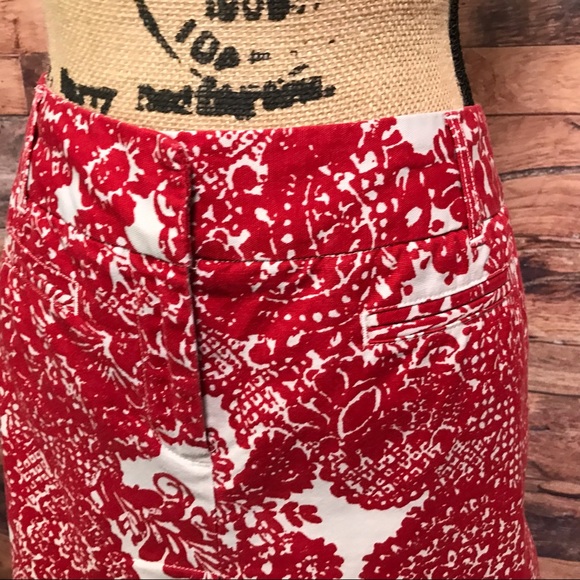 Talbots Red & White Skirt - Picture 3 of 9